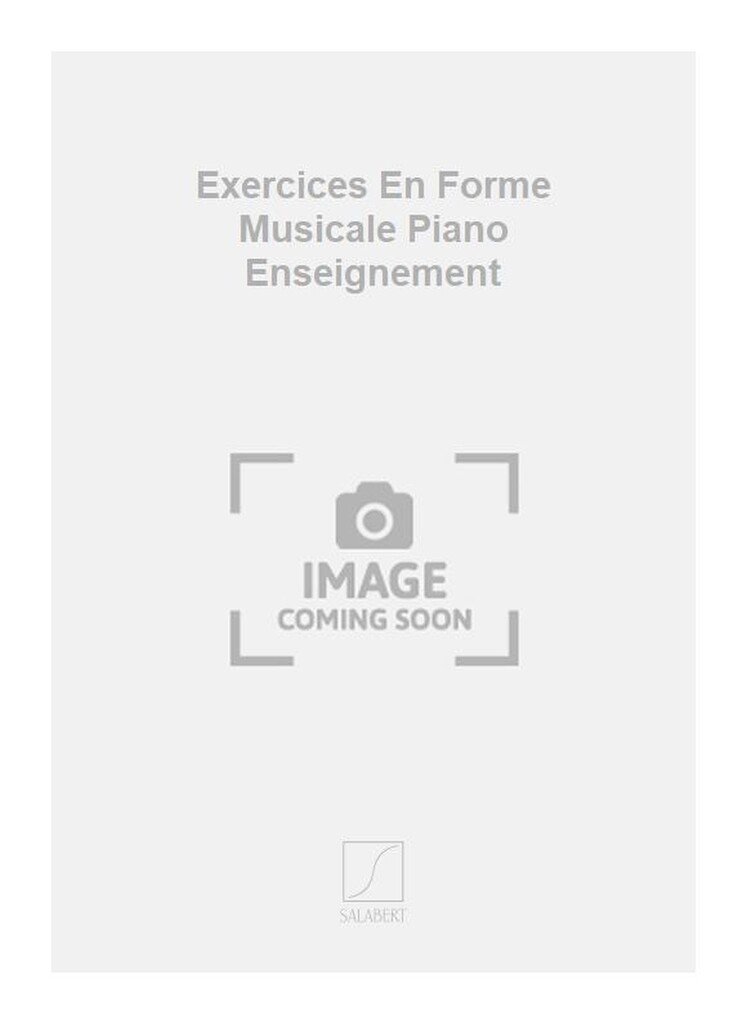 Exercices En Forme Musicale Piano Enseignement